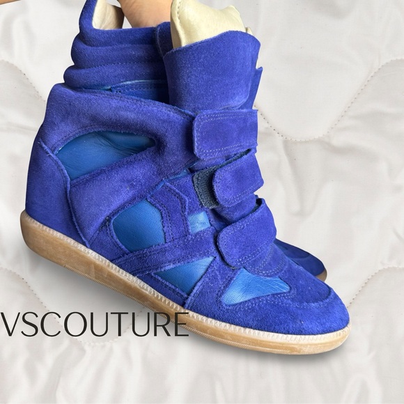 👟 Isabel Marant Bekett Wedge Sneakers – Electric Blue 💙 - Picture 1 of 7